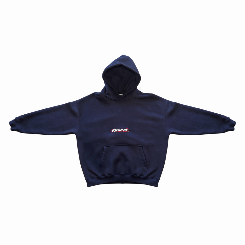 Navy Box Fit Lowercase Hoodie