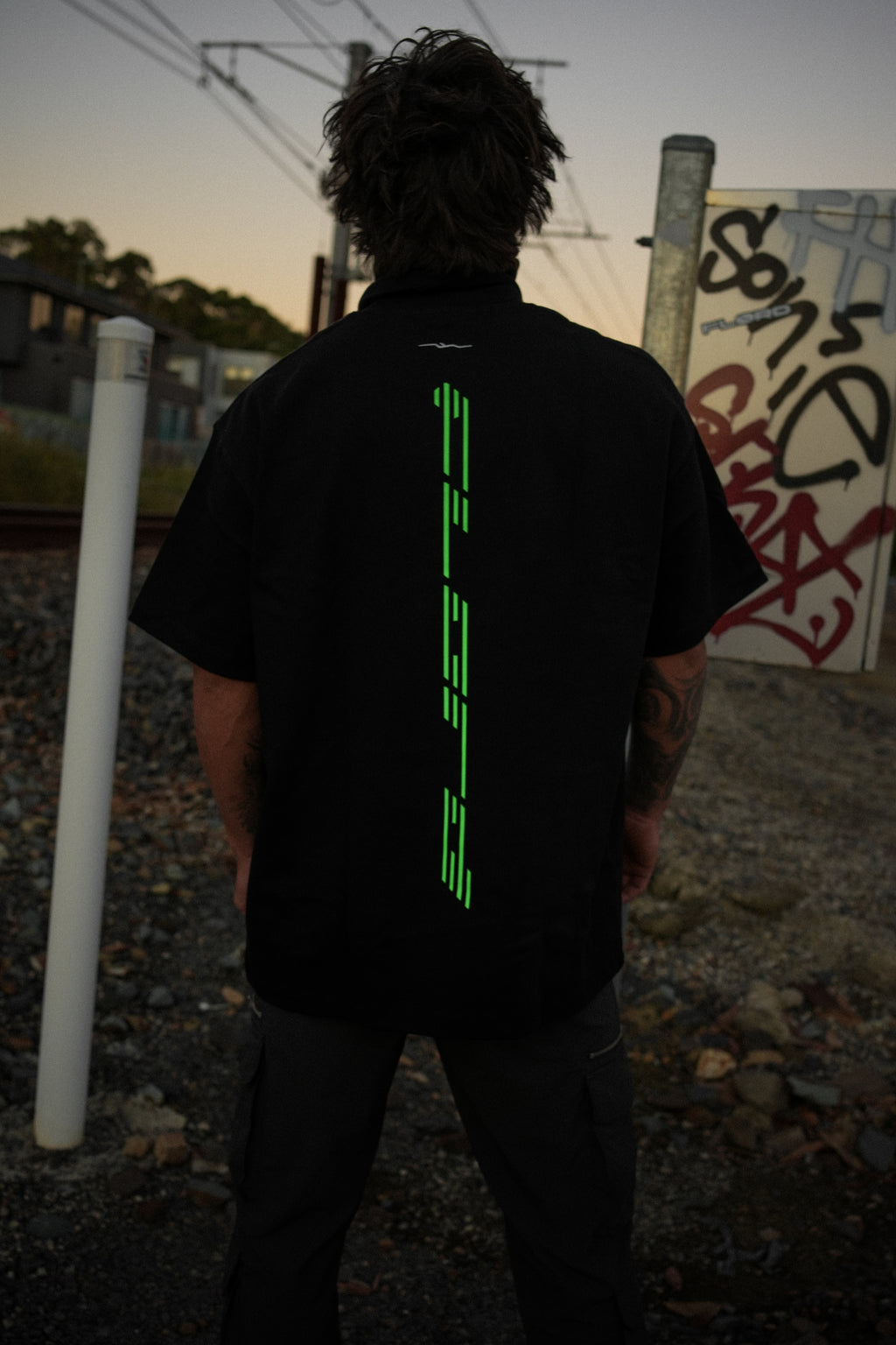 Black Heavyweight Glow Tee