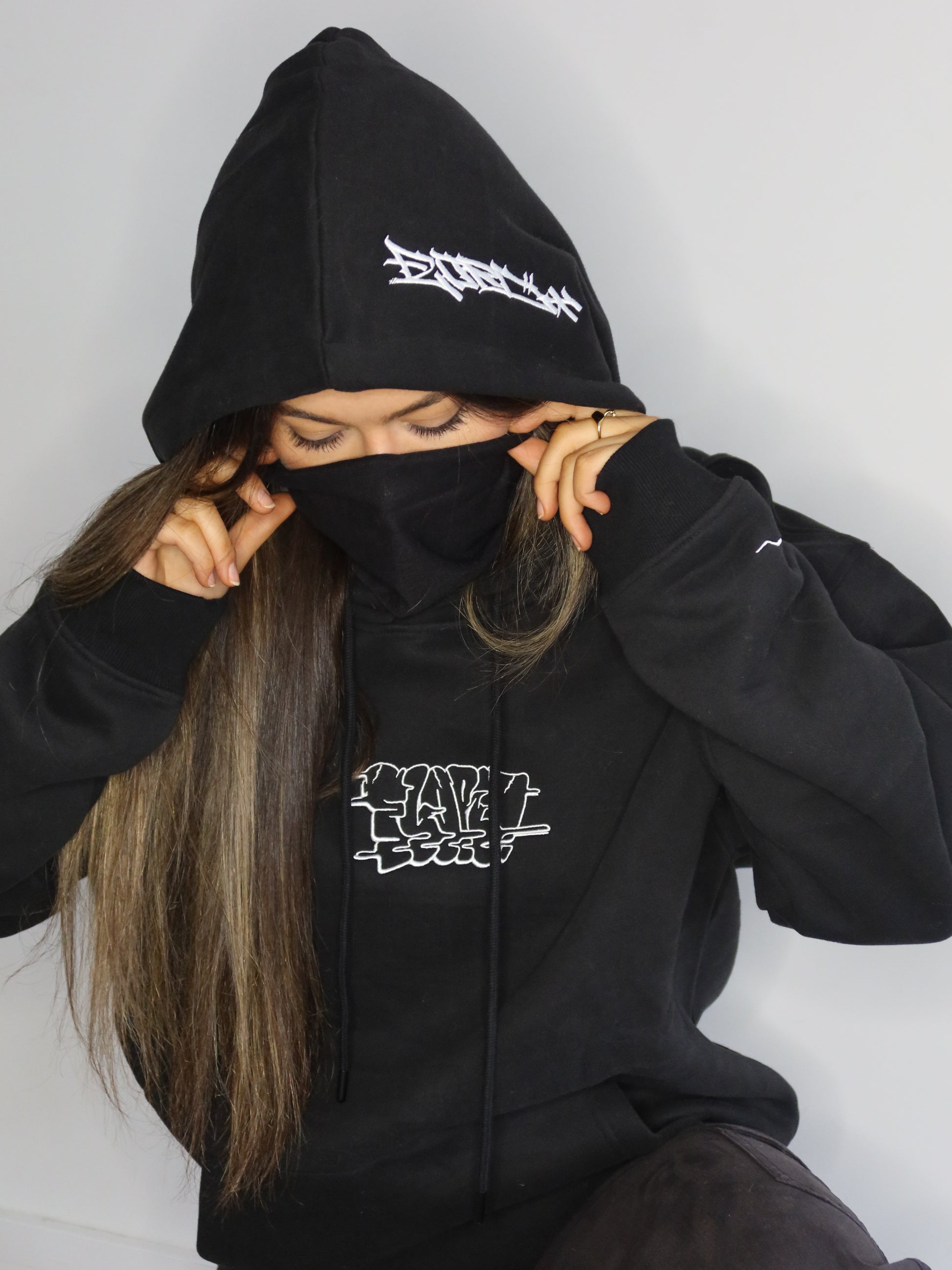 Black & White Premium Throwie Hoodie