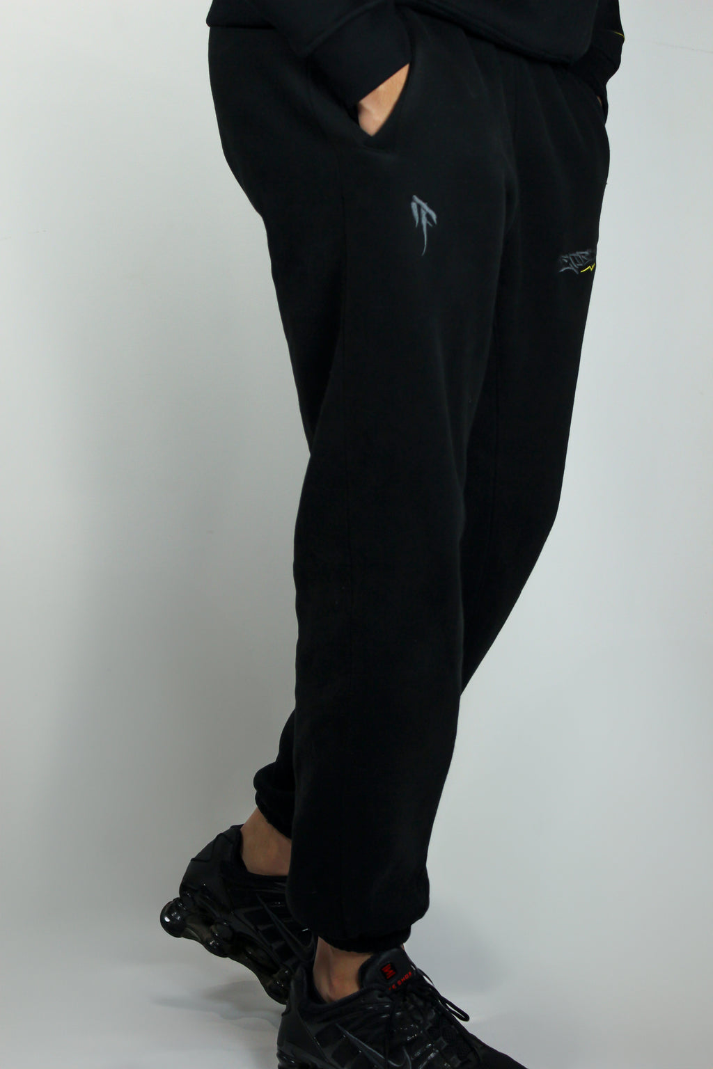 Black and Grey/Yellow Premium Tag Trackies (Pants)