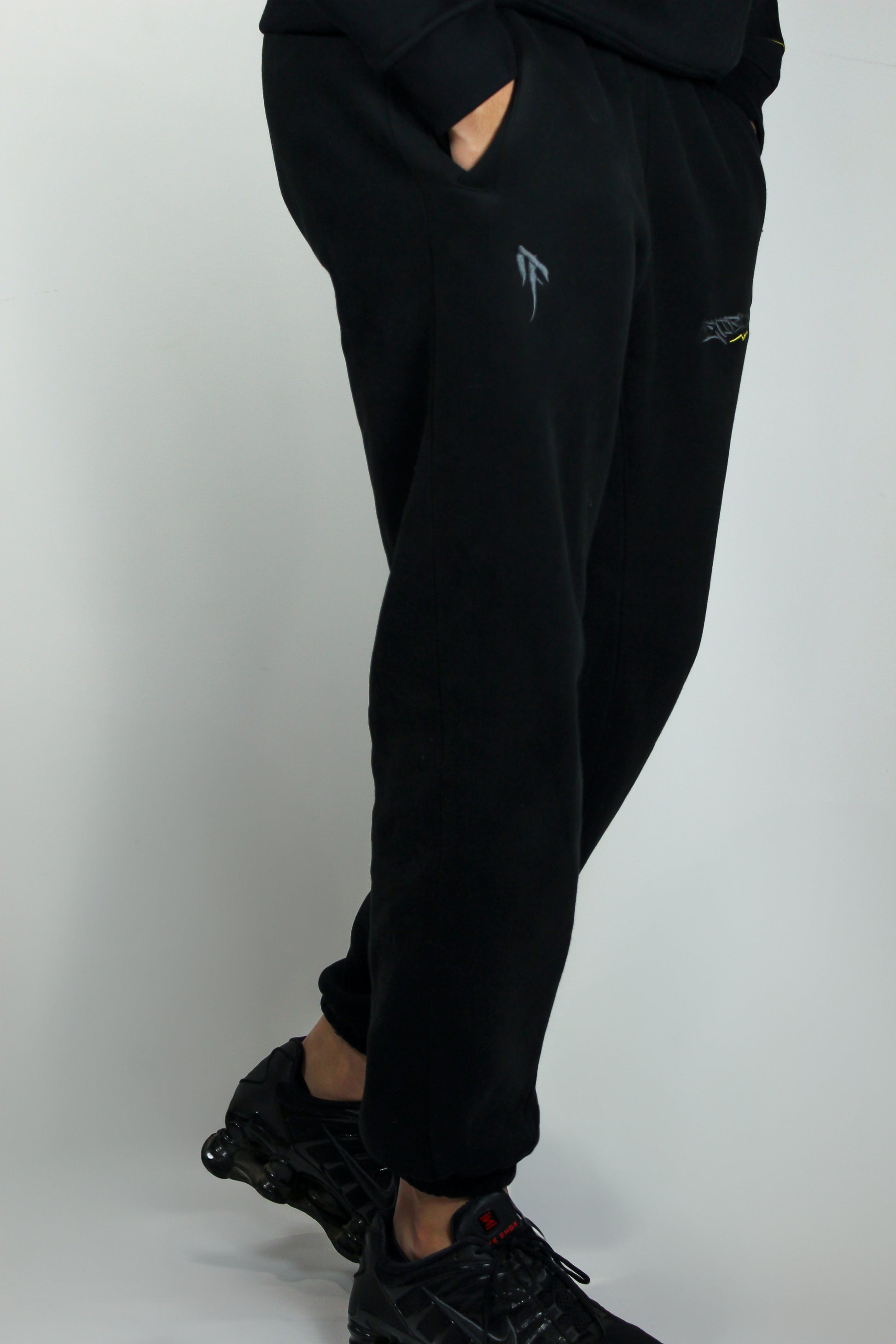 Black and Grey/Yellow Premium Tag Trackies (Pants)