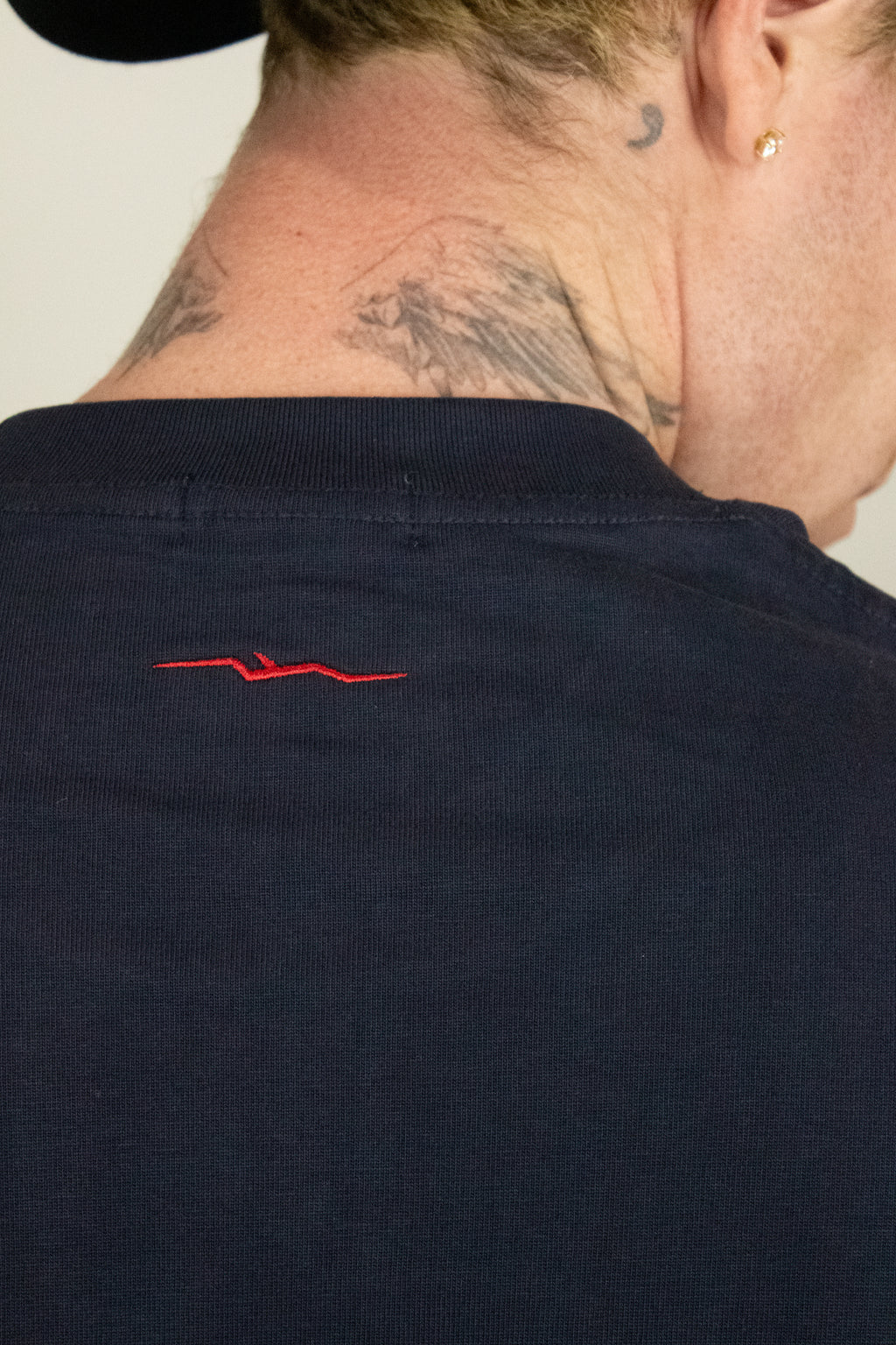 Navy Heavyweight Lowercase Tee