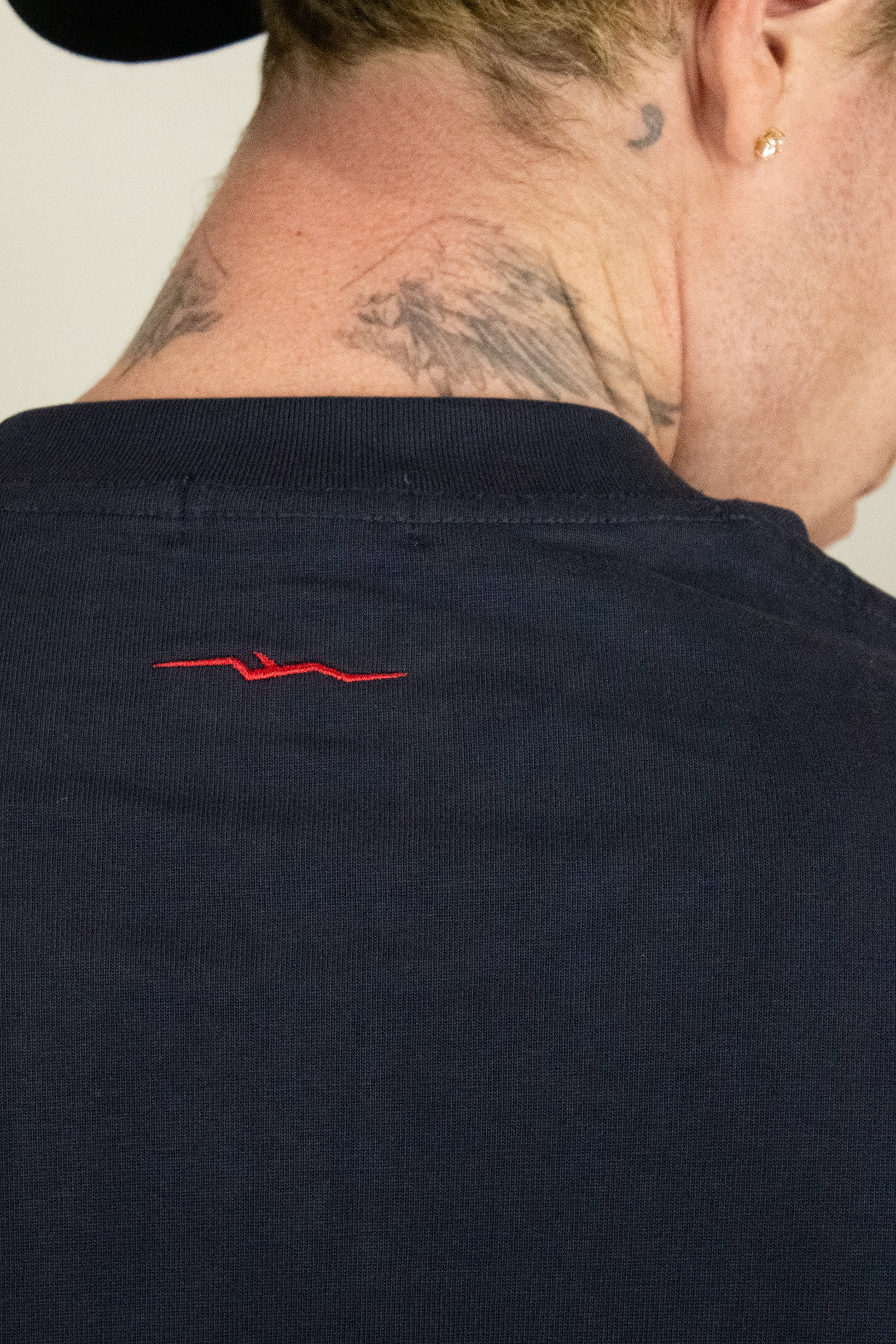 Navy Heavyweight Lowercase Tee