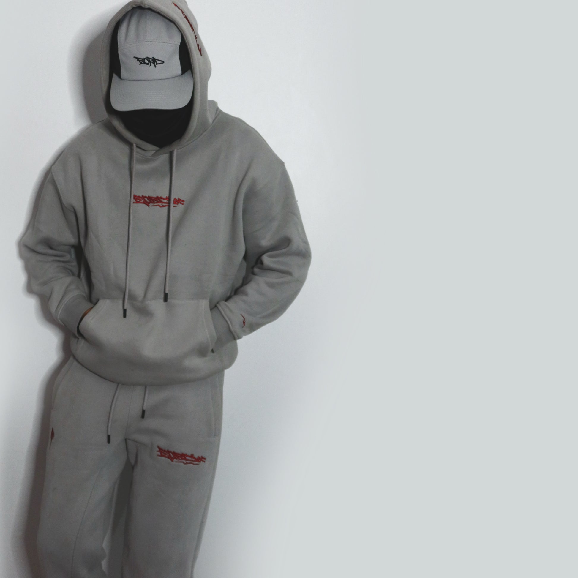 Solid Grey and Red Premium Track-Set