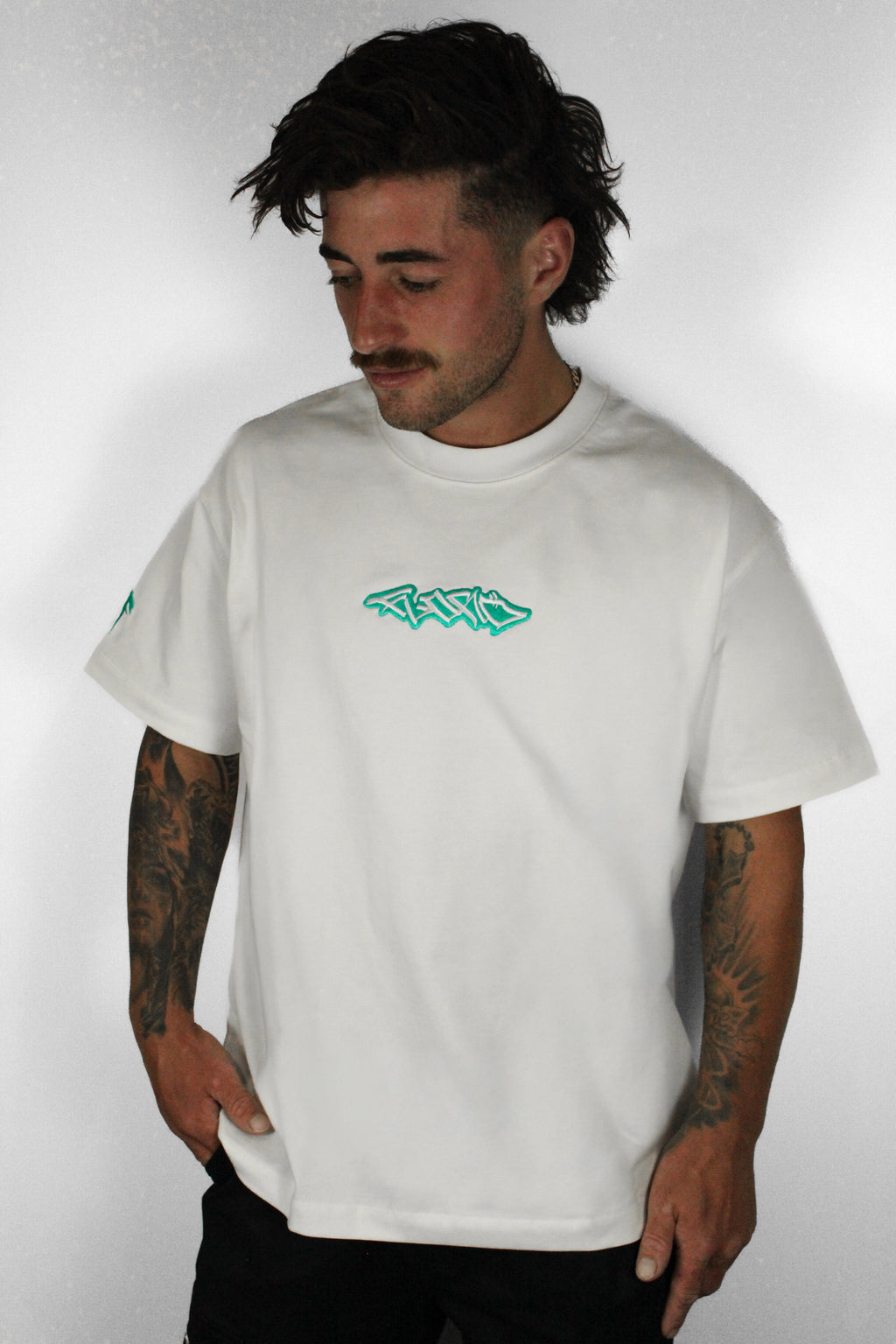 White Heavyweight Ocean Tee