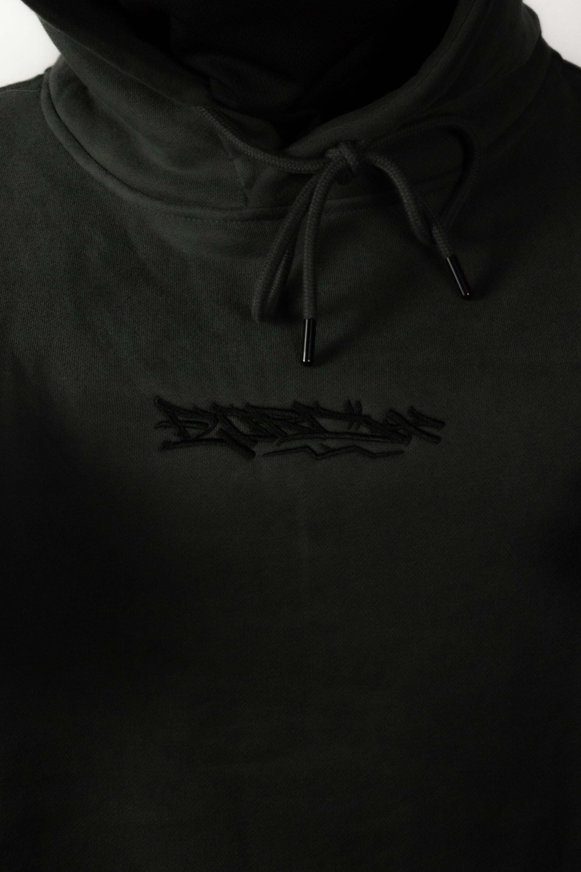 Charcoal and Black Premium Tag Hoodie