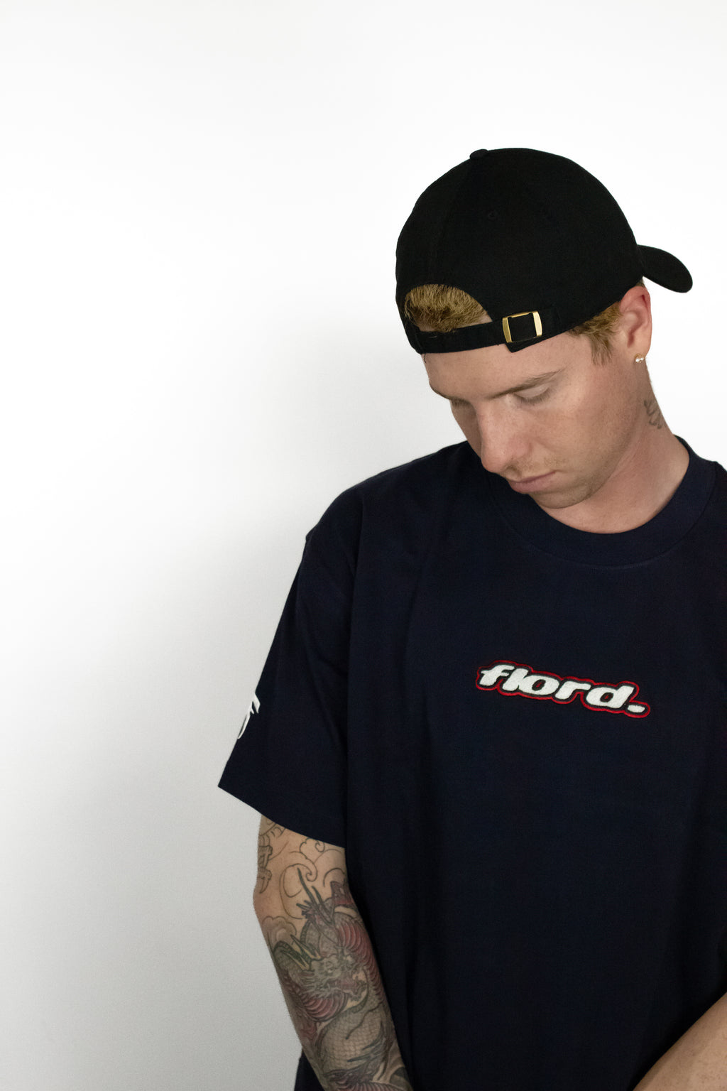 Navy Heavyweight Lowercase Tee