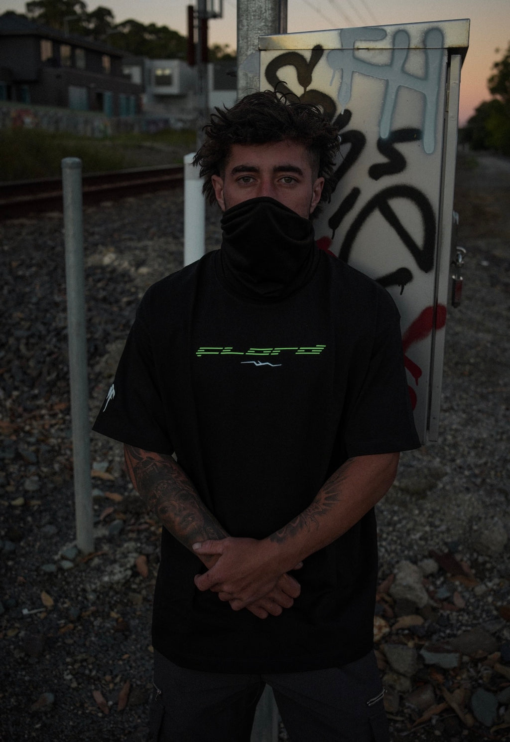 Black Heavyweight Glow Tee