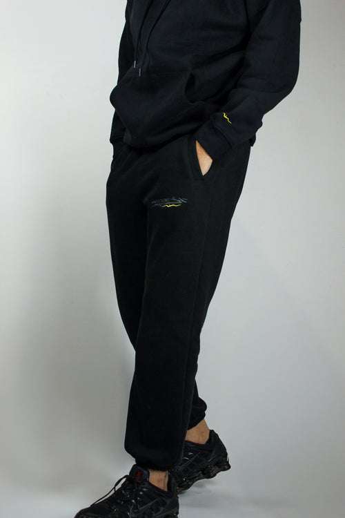Black and Grey/Yellow Premium Tag Trackies (Pants)