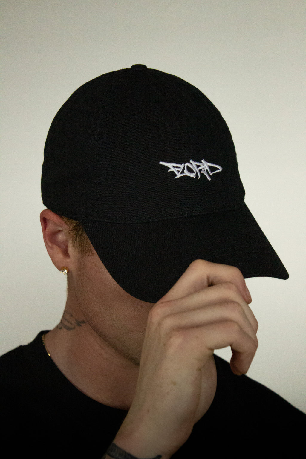 Black Simple Soft Top Cap