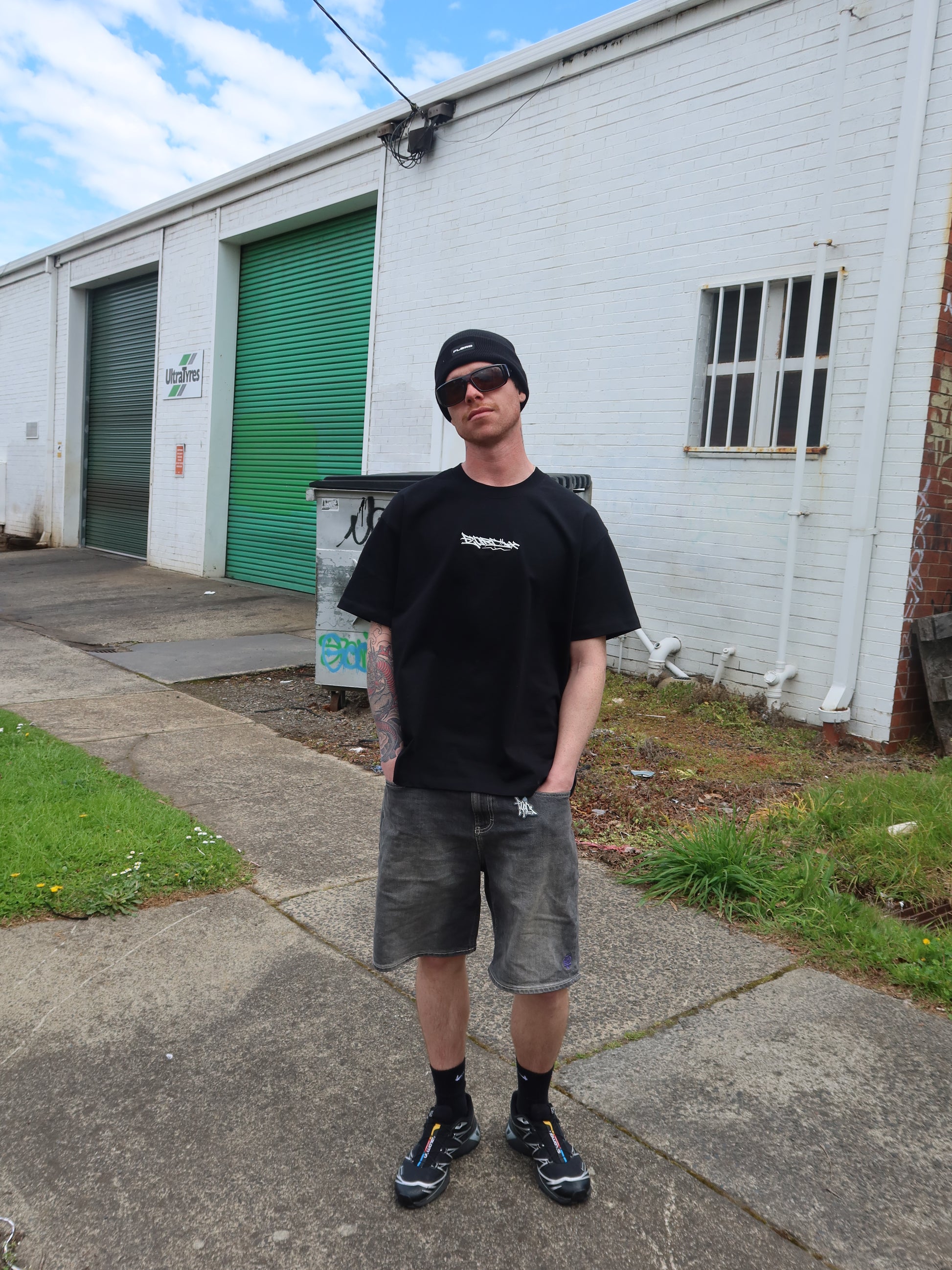 Black Heavyweight Tag Tee