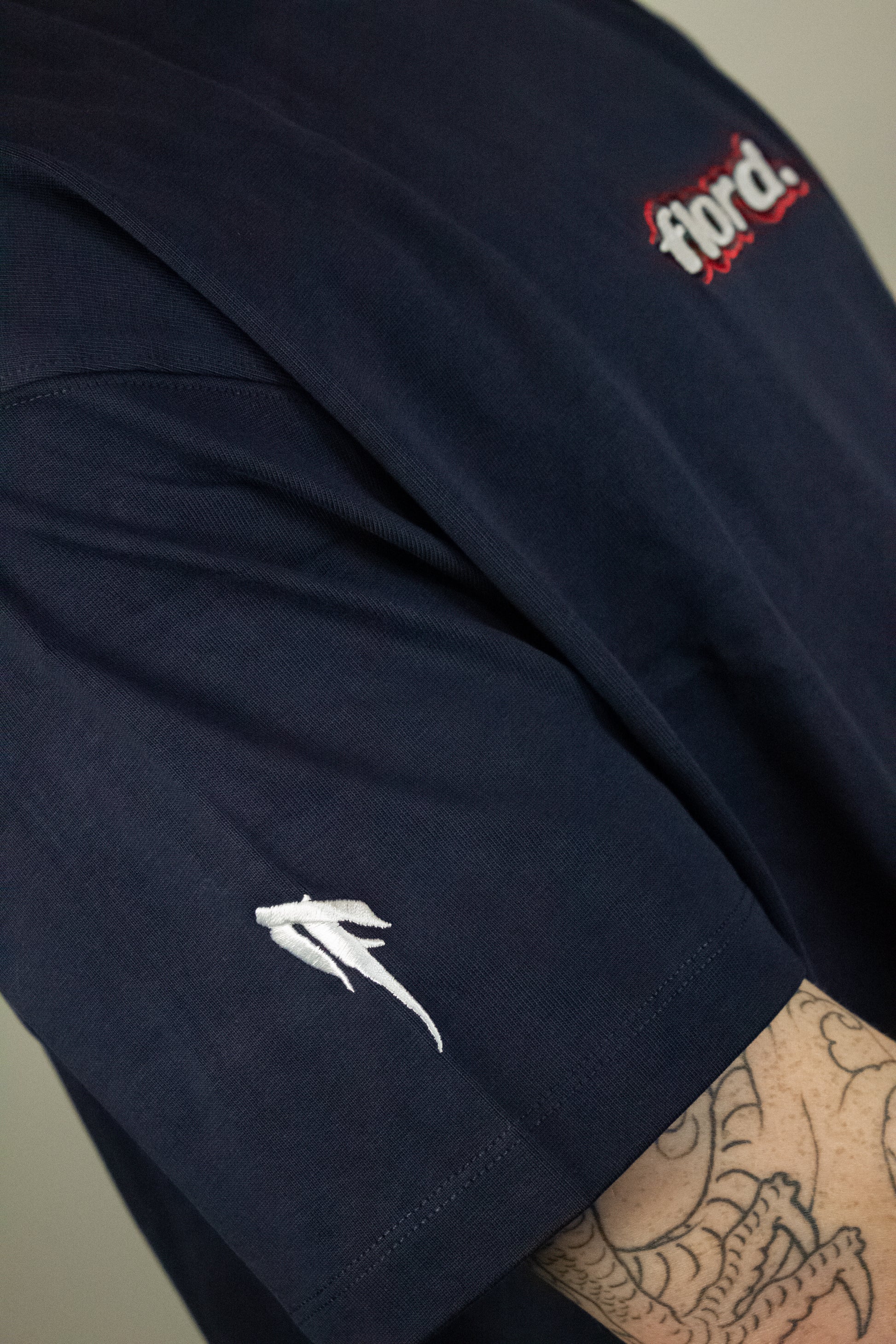 Navy Heavyweight Lowercase Tee