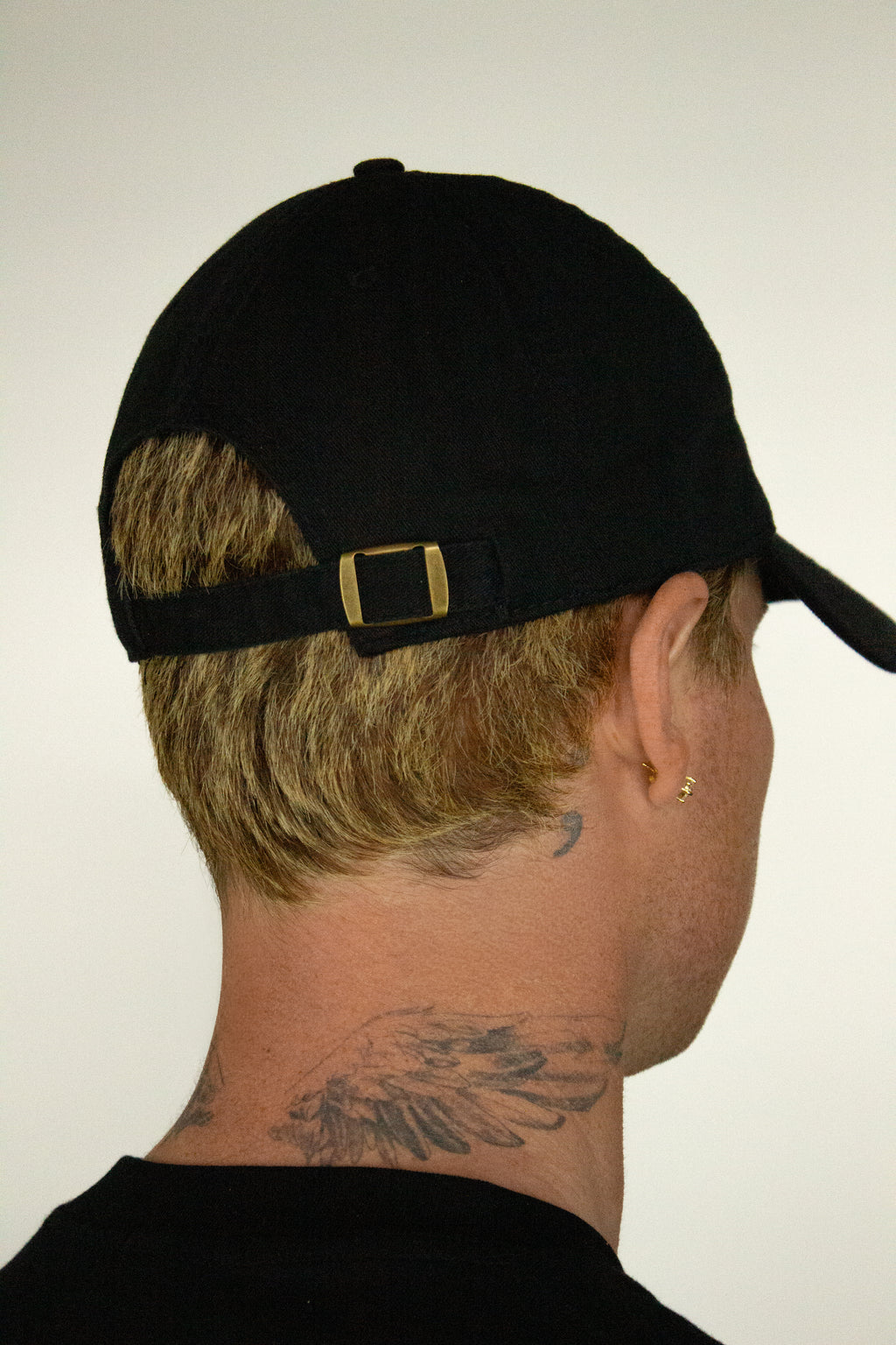 Black Simple Soft Top Cap