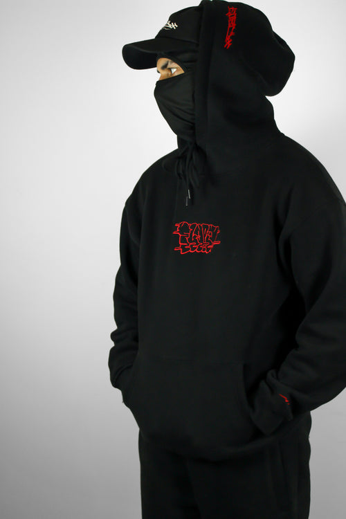 Black & Red Premium Throwie Hoodie