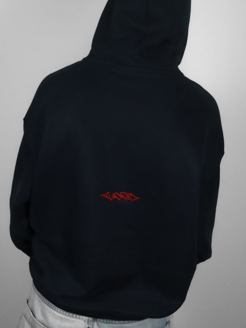 Navy Box Fit Lowercase Hoodie